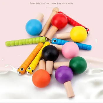 Din lemn joc jucărie Ciuperci bug-uri instrument de Captare de Culoare stick Copii, jucarii educative