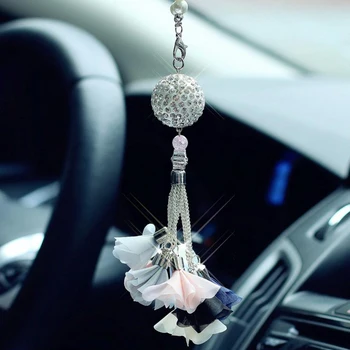 Masina pandantiv creatoare de moda de cristal încrustat oglinda retrovizoare masina decor masina cadou de accesorii de interior agățat femei