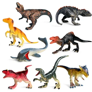 Noi 8pcs/set Tyrannosaurus Carnotaurus Mosasaurus Model de Dinozaur figurina Decor Copiii de Colectare de Jucării pentru Copii Cadouri