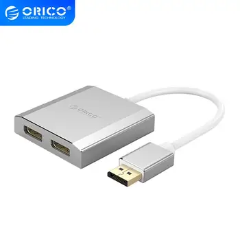 ORICO DisplayPort to Dual Display Port de sex Masculin La Feminin HD 1.2 Versiune 4k Adaptor Cablu de 15cm Pentru PC, Laptop, Tableta Proiector