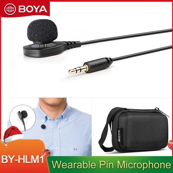 BOYA BY-HLM1 Omnidirectional Portabil Pini Microfon pentru Canon Nikon Sony DSLR Camera Video 3.5 mm Audio Înregistrare Video Microfon