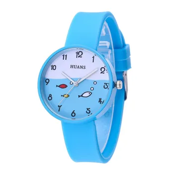 Faimosul brand Nou listarea copii ceas pentru fete baietii cadou ceas silicon cuarț ceasuri copii Moda drăguț desen animat pește ceas