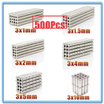 500Pcs Mini Mici N35 Magnet Rotund 3x1 3x1.5 3x2 3x4 3x5 3x10 mm Magnet Neodim Permanenți NdFeB Super-Puternici Magneți Puternici