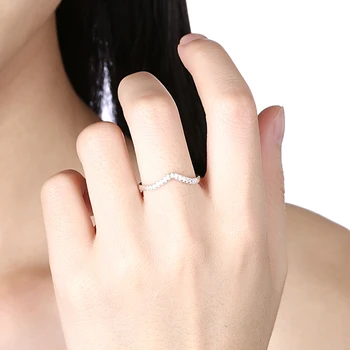 Garilina Moda Romantic Alb Simplu cubic zirconia Aniversare inel pentru femei R2239