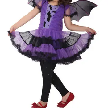Fetele Bat Prințesă Fantezie Rochie Tutu Costum Copii Petrecere De Halloween Cosplay Costum