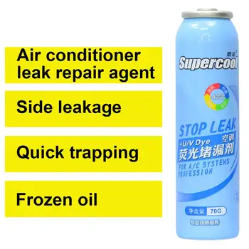 Siguranța Aer Conditionat Stop Leak cu Ulei PAG Fluorescente de Detectare a Scurgerilor de agent Frigorific R134A Ulei de Congelare de Reparare Conectarea Agent