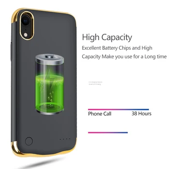 Capacitate mare de 5500mAh/6000mAh Încărcător de Baterie Caz Pentru iPhone X XS Power Bank Încărcător de Rezervă Caz Pentru iPhone XR XS max