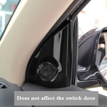 Pentru Mitsubishi Outlander 2013 2016 2018 fibra de Carbon, Difuzor Audio decorative Frontal cadru Geam Portieră Interior Triunghi acoperi