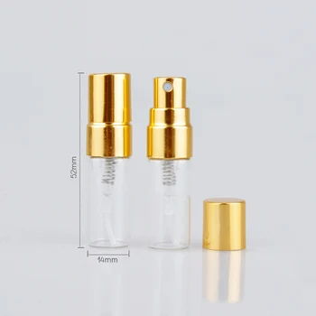 100BUC/Lot 2,5 ml de unică folosință Sticla de Parfum Goale Mini Sticla cu Pulverizator din Aluminiu, Sticle de Parfum Pulverizator Pentru Recipientul de Călătorie Pompă