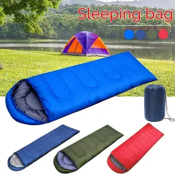 Camping sac de dormit plic cu gluga sac de dormit de primăvară și pătuț de toamnă trei dormit adult vara sac de agrement sezoane B5D9