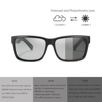2019 KDEAM Fotocromatică Polarizat ochelari de Soare pentru Barbati Ochelari de Sport Metal Balama Femei Ochelari de Soare Reflexie Cu Cazul KD505