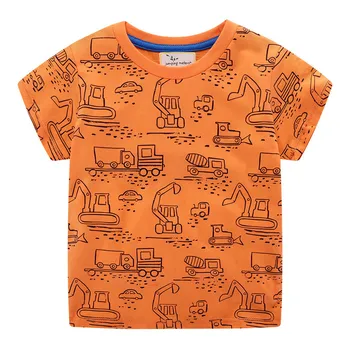 Sărituri de metri Băieți Desene animate tricouri de Vara pentru Copii Haine de Bumbac Aeronave Copii Topuri Tricouri pentru Baieti Fete Purta