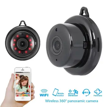 Mini Camera IP Wifi HD 1080P Camera de Interior fără Fir Nightvision Audio cu Două căi de Detectare a Mișcării Baby Monitor V380