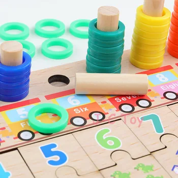 Copilul Din Lemn Jucarii Montessori Numărare Digital Cunoaștere Meci De Puzzle Jucarii Educative Din Lemn Joc De Puzzle Jucării Pentru Copii