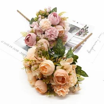 30cm Artificiale de Trandafir Buchet Acasă Decorare Accesorii Nunta bunuri de Vacanță Camera de zi, Mobilier Diy Aranjament de Flori
