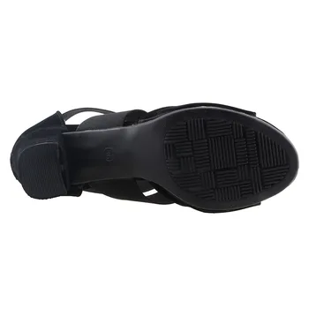 Ayakland 811-50 Piele De Căprioară 7 Cm Toc Femei Sandale Pantofi