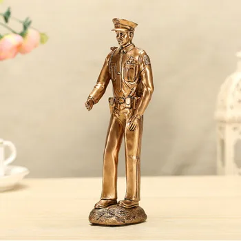 [Cool] Pompierii Polițist Figura Sculptura Statuie Creative Rasina De Artizanat Umane Figurine Decoratiuni Accesorii