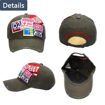 Dsq2 brand pălărie bărbați Șepci de Baseball de Înaltă Calitate bumbac unisex Reglabil Sepci de Baseball PICTOGRAMA scrisoare capac negru pentru barbati