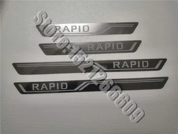Pentru Skoda rapid 2012 2013 2016 2017 2018 2019 Oțel Inoxidabil Ultra-subțire de Uzură Placa/Usa Pragului Portierei auto-styling