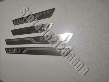 Pentru Skoda rapid 2012 2013 2016 2017 2018 2019 Oțel Inoxidabil Ultra-subțire de Uzură Placa/Usa Pragului Portierei auto-styling