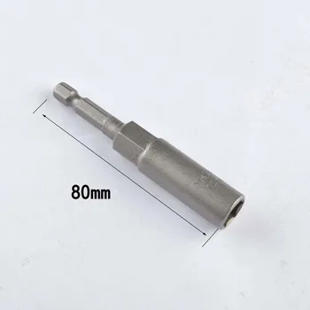 14pcs/set 80mm 1/4 Inch aprofunda Hexagonal Nut Driver Setter 6mm-19mm Burghiu Adaptor de masina de Gaurit Biți Pentru Șurubelniță Electrică