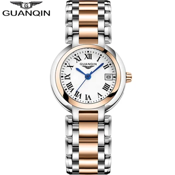 GUANQIN Moda Femei Ceasuri de Top de Brand de Lux Cuarț Ceas cu diamante de Piele fată Ceas de sex Feminin Rochie Ceasuri Reloj Mujer O