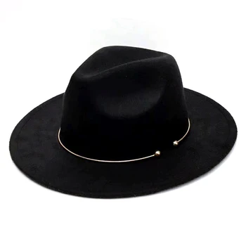 YOYOCORN Lână Fedora Cald Jazz Pălărie Chapeau Femme feutre Panaman pălărie de Fetru Femei Pălării Fedora cu Perle Curea Vintage Trilby Capace