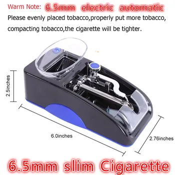 6.5 mm Slim Tigari Rolling Machine Electrice Automate de Tutun Injector Filtru de Role DIY pentru Nefumători Instrument