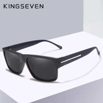 KINGSEVEN Brand de Moda Bărbați ochelari de Soare Polarizat Ochelari de Soare Barbati de Conducere Cadru Negru Shades Ochelari de Oculos