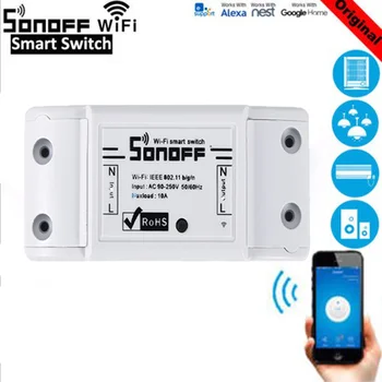 Sonoff de Bază Comutatorul Wifi DIY de la Distanță fără Fir Domotica Lumina Smart Home Automation Releu Modulul Controler cu Alexa de Start Google