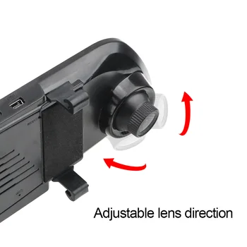 Inversarea Imaginii Dual Channel Oglinda Retrovizoare Recorder DVR Auto Dash Camera Ecran IPS de Viziune de Noapte de Conducere Recorder Video