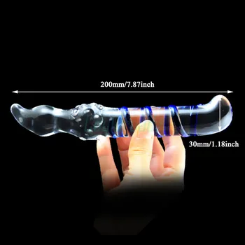 Cristal de Sticla Vibrator Mare Vibrator de Lux Corp Masaj Adult Sticlă Jucărie de Sex Anal, Dop de Fund Sex Produsele pentru Femei