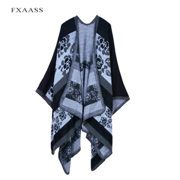 FXAASS Noua Toamna/Iarna Șal de Moda Poncho Femei Eșarfă pentru Lady Lux Pătură Eșarfe Cașmir Cald Pashmina en-Gros Cape