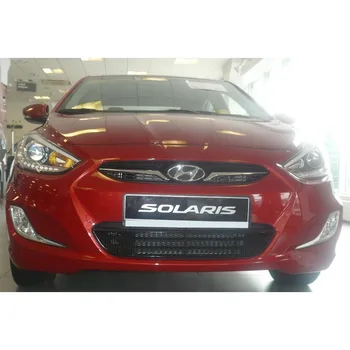 Ochiuri pe bara exterior pentru Hyundai Solaris 2011-, negru, 15mm (Solaris)