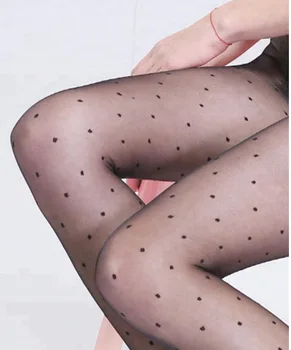 10D femei de Vară Mici Buline strans Puncte negre Subțire Chilot Bottom Ciorapi