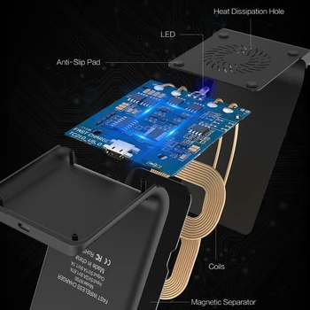 FLOVEME 10W Qi Wireless Charger Pentru iPhone 12 11 8 XR Plus USB de Încărcare Wireless Pentru Samsung S8 S9 S10 Note9 Percepe Pentru Telefon