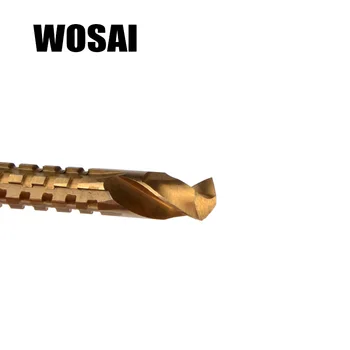 WOSAI 6pcs/Set Burghiu din Carbură Sfat HSS de Mare Burghiu Văzut Stabilit Lemn Metal Gaura de Foraj unelte Burghiu din Titan Acoperite de prelucrare a Lemnului