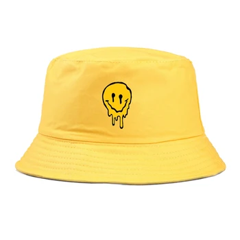 2019 zâmbet amuzant găleată Pălărie bărbați femei spoof pescuit capac de brand casual Rece de protecție solară pescar pălării Hip hop casual panama capac