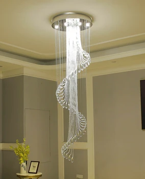 Moderne de Lux Mare Candelabru de Cristal K9 Cristal Scara în Spirală Corpuri de iluminat Creativ a CONDUS Candelabre Lampa Hotelul Villa