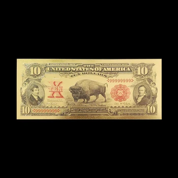 RH 10buc/lot Statele Unite ale americii Consumul Constată O Sută Notă de Aur a Bancnotelor în Placat cu Aur de 24k Pentru Cadouri Amuzante si de Colectare
