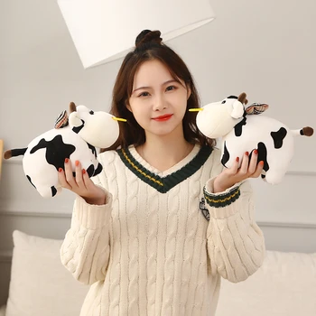 Noi 25cm de Înaltă Calitate de Pluș Creativ Lapte de Vacă Rece Jucării de Pluș Animale Păpuși pentru Copii Baieti Perna Cadouri