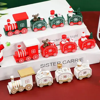 PATIMATE din Lemn de Crăciun Tren 2020 Decoratiuni de Craciun Pentru Casa de Crăciun Crăciun Noel Cadouri de Crăciun Ornament Nou Anul 2021