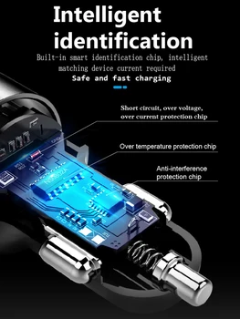 LED Transmițător FM bluetooth Car kit Dual USB Masina Încărcător de Mare Viteză QC 3.0 2.1 UN Port USB music Player-ul MP3 pentru telefonul mobil