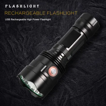 18T6 10T6 3T6 LED cu 6 Moduri USB Reîncărcabilă lanterna Lanterna 2665018650 Baterii Puternice de Călătorie în aer liber Flash de Lumină
