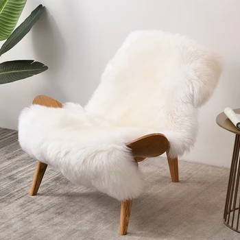Calitate Premium Genuine piele de Oaie blana de 1 Pelt Covor pentru scaun ,o singură parte shaggy piele de oaie blana de pătură pentru decor acasă