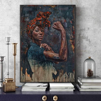 Puternice Femei De Culoare Panza Picturi Pe Perete Postere Si Printuri Portret De Femeie De Culoare Imagini De Perete Pentru Living Decorul Camerei