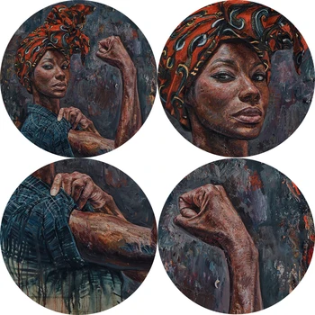 Puternice Femei De Culoare Panza Picturi Pe Perete Postere Si Printuri Portret De Femeie De Culoare Imagini De Perete Pentru Living Decorul Camerei