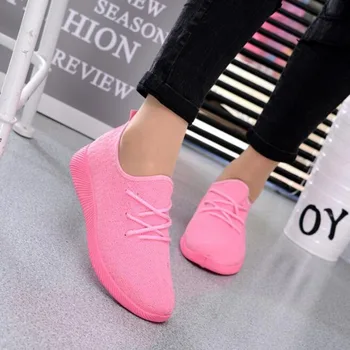 Femei Pantofi Casual De Vara 2019 Nou Alb Plasă Pantofi Plat Bomboane De Culoare Moda Pentru Femei Respirabil Dantela Moale Femei Adidași