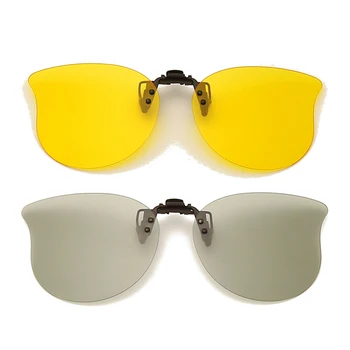 Moda Clip pe Polarizat ochelari de Soare Lentile Femei Bărbați Driver Viziune de Noapte Clipuri Lentile de Ochelari Miopie Acoperi UV400 Ochelari de 10 Culori