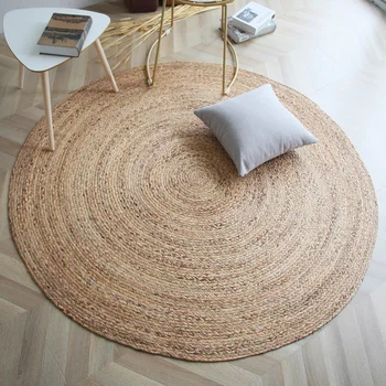 Stuf Natural handmade covorul minunat pentru vara, decor reed covor, stil Japonez dimensiuni mari, de formă rotundă reed saltea tatami